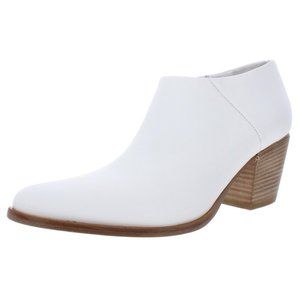 Vince Womens Hamilton White Leather Booties Shoes 6.5 Medium